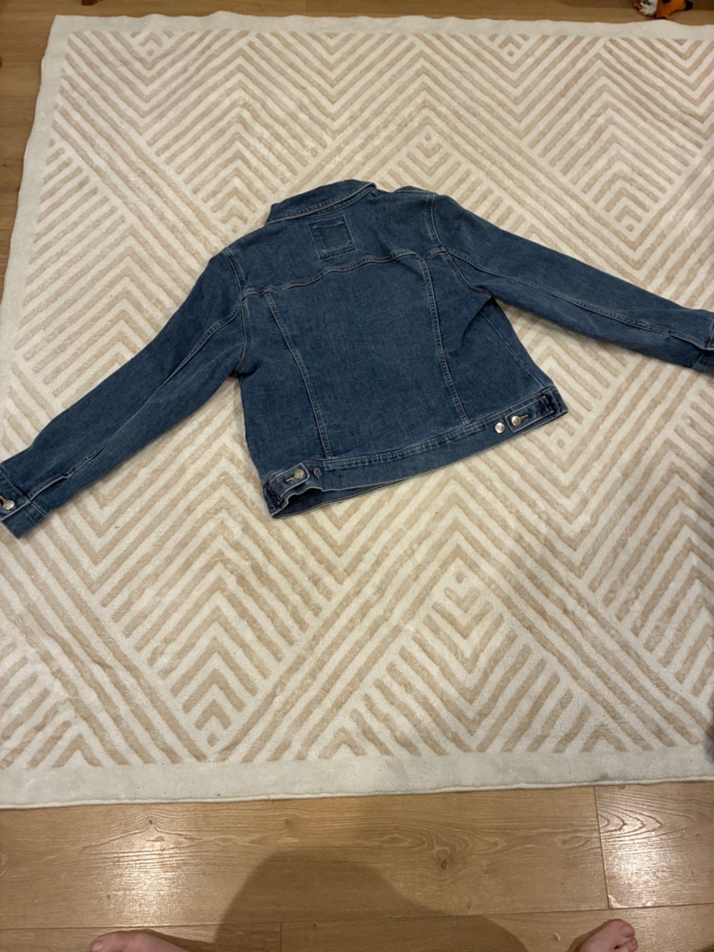 Women's Classic Blue Denim Jacket - Casual Jean Jacket Sz L - Picture 3 of 4